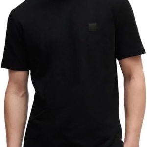 BOSS Mens Tales Logo-Patch T-Shirt in Cotton Jersey